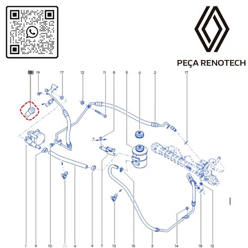 RN 435692-PX 7700435692 SENSOR DE PRESSAO DA DIRECAO HIDR. CLMEGSCLOGSAN 4